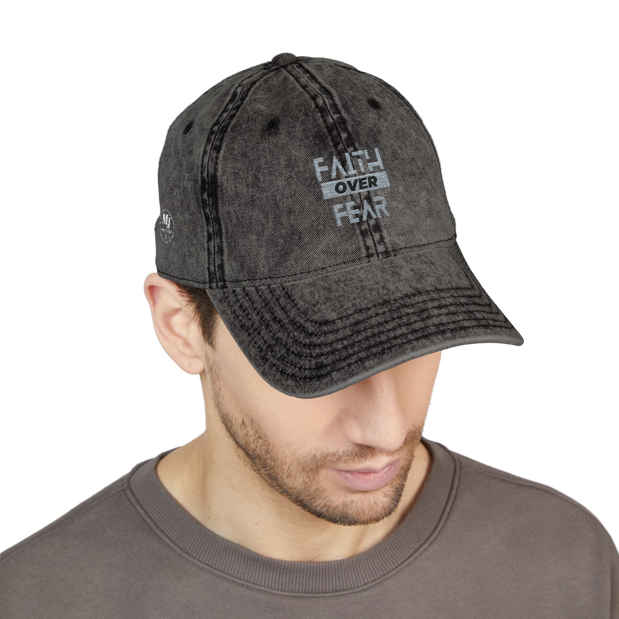 Faith Over Fear Embroidered Vintage Cap