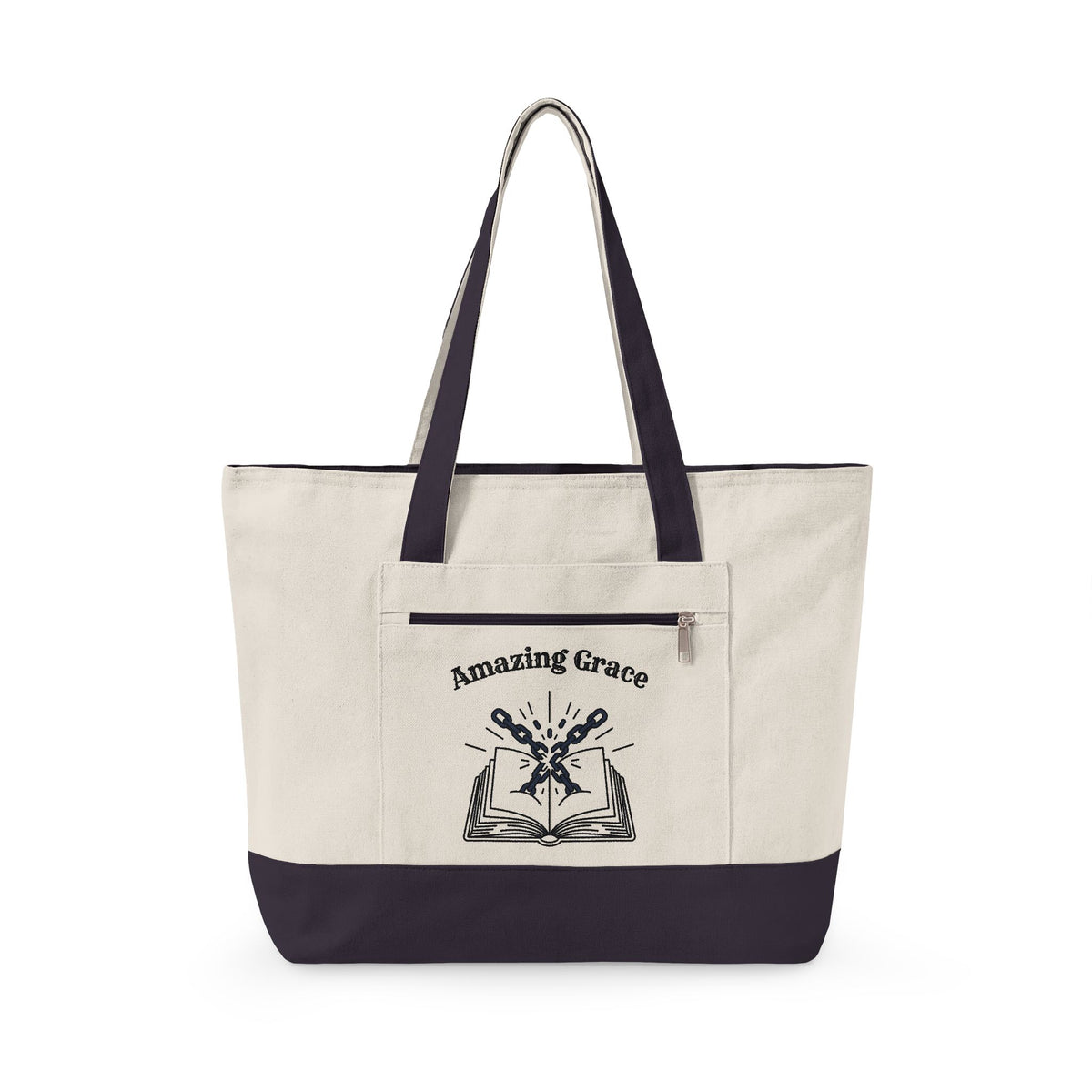 Amazing Grace Heavy Canvas Zippered Tote