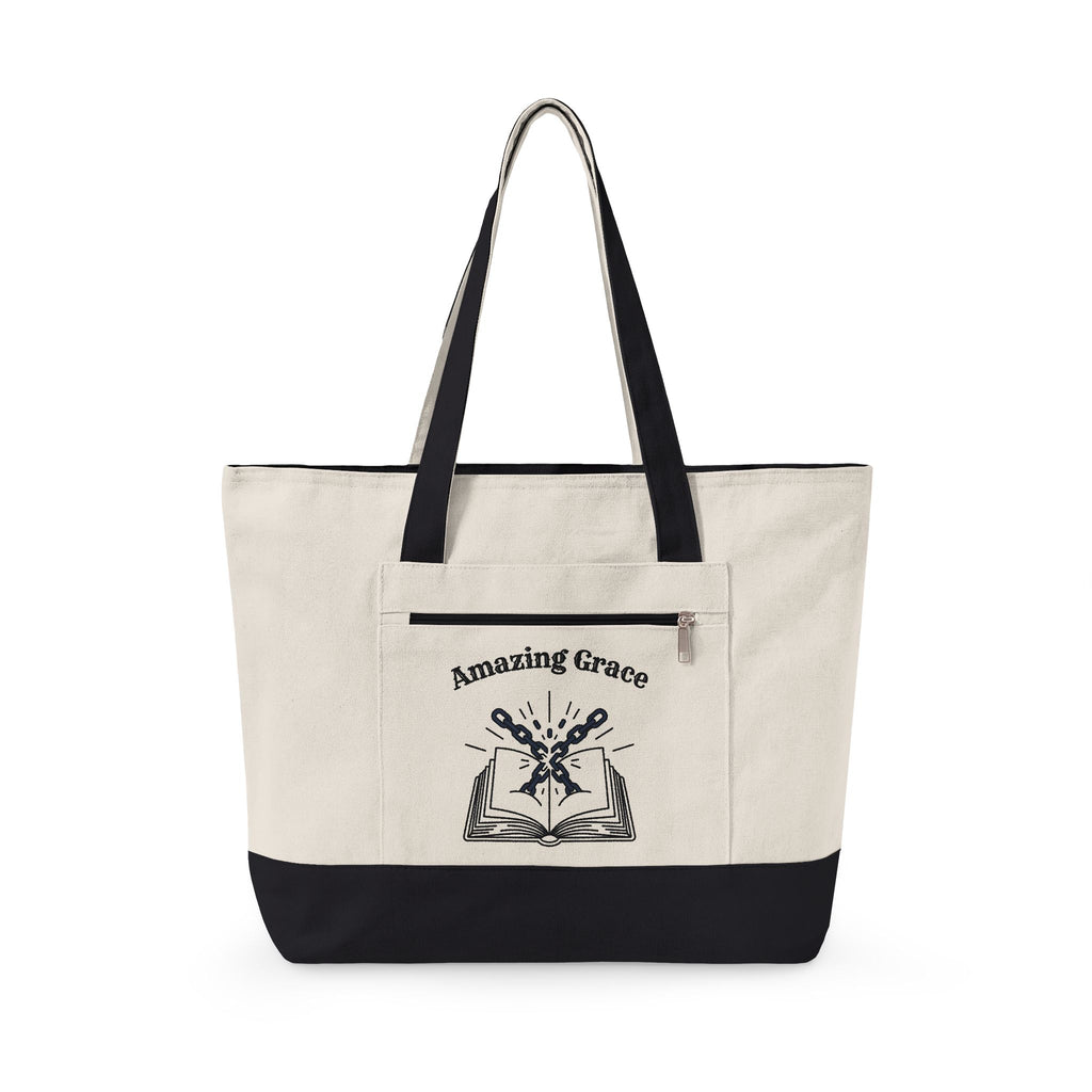 Amazing Grace Heavy Canvas Zippered Tote