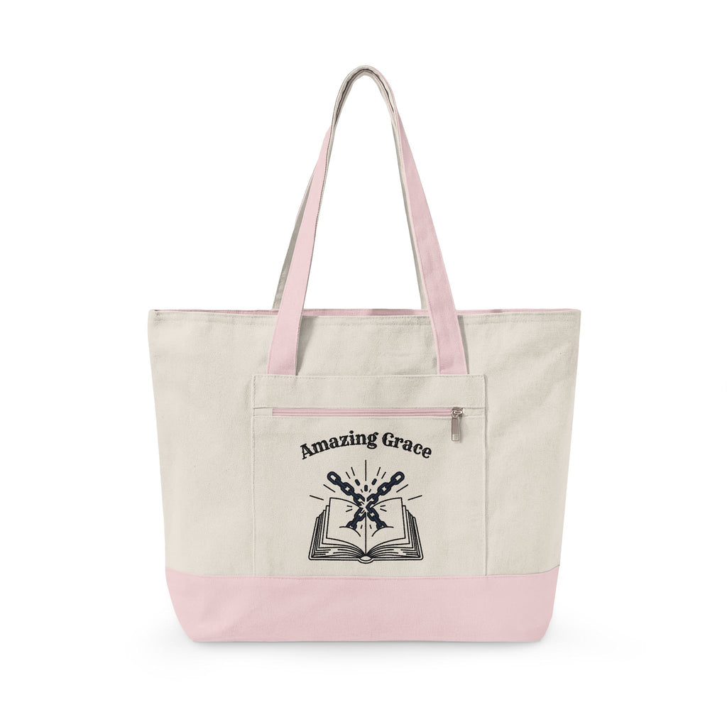 Amazing Grace Heavy Canvas Zippered Tote