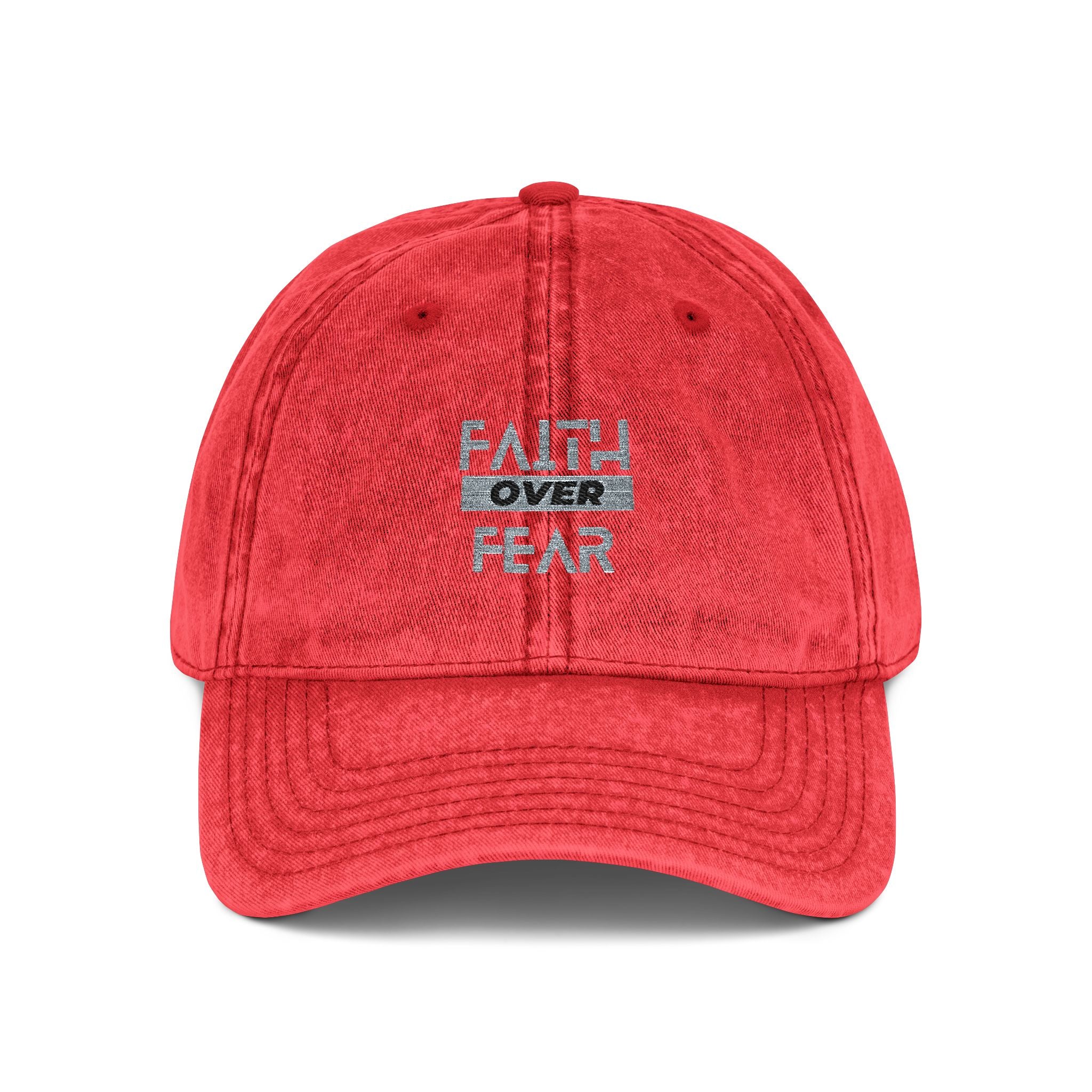 Faith Over Fear Embroidered Vintage Cap