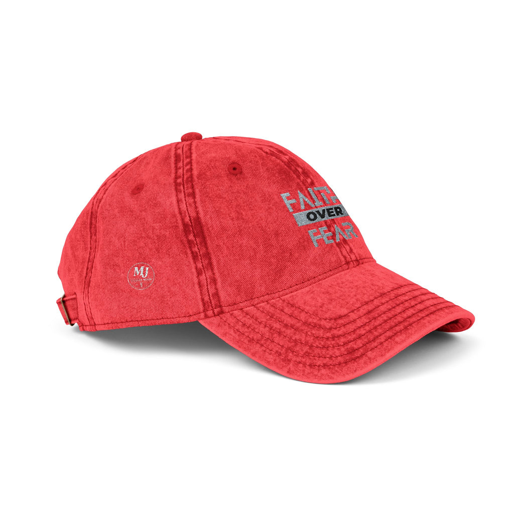 Faith Over Fear Embroidered Vintage Cap