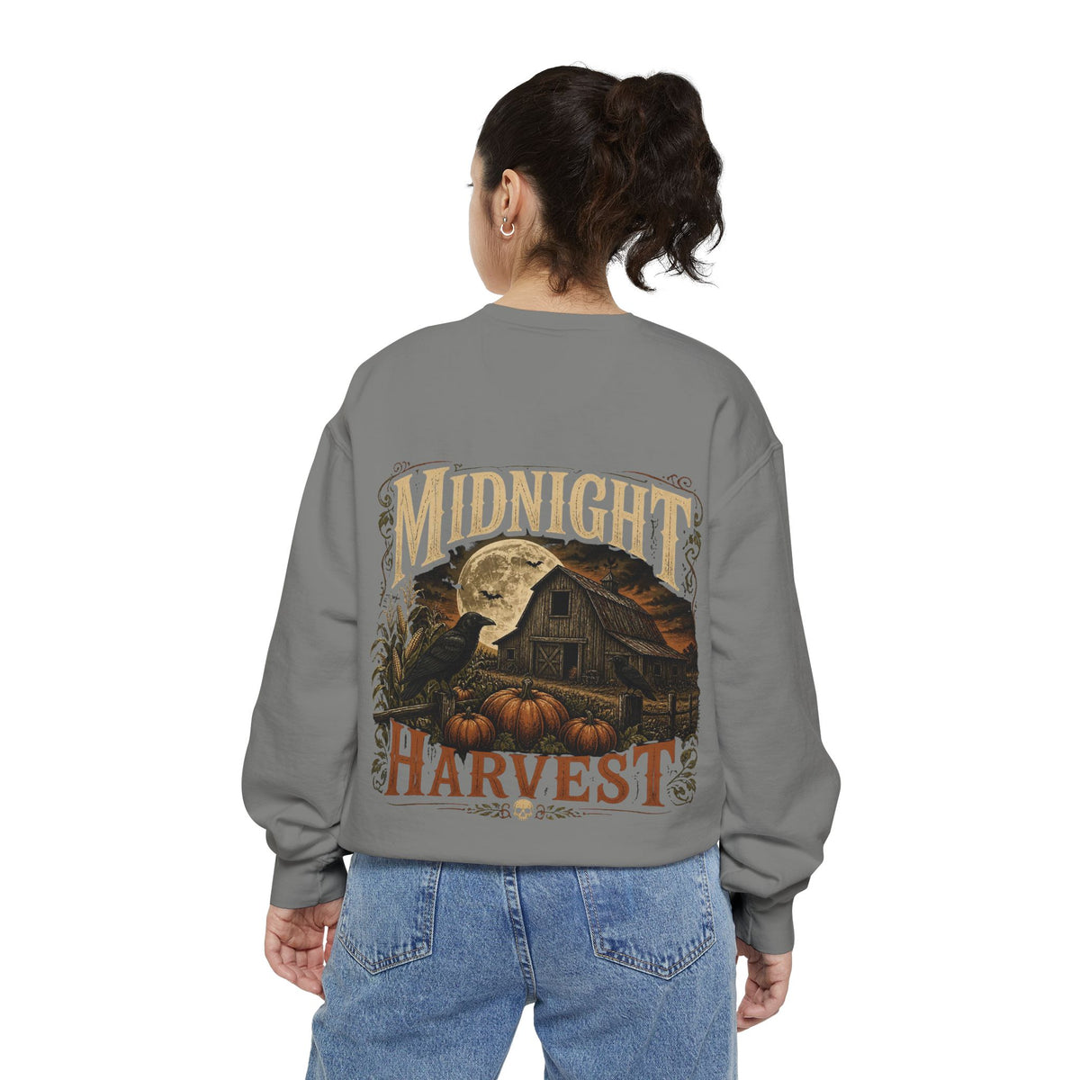 Midnight Harvest Garment-Dyed Crewneck Sweatshirt