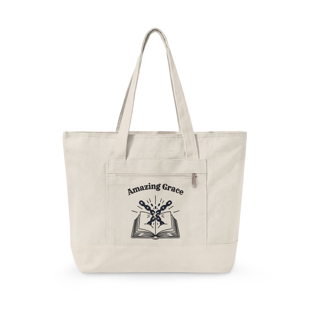 Amazing Grace Heavy Canvas Zippered Tote