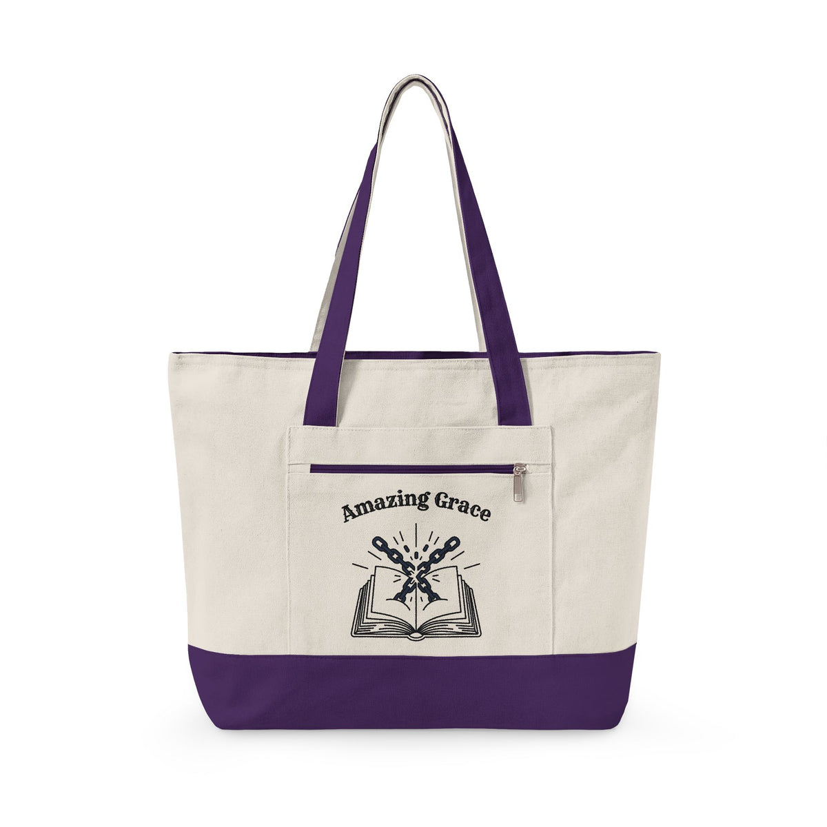 Amazing Grace Heavy Canvas Zippered Tote