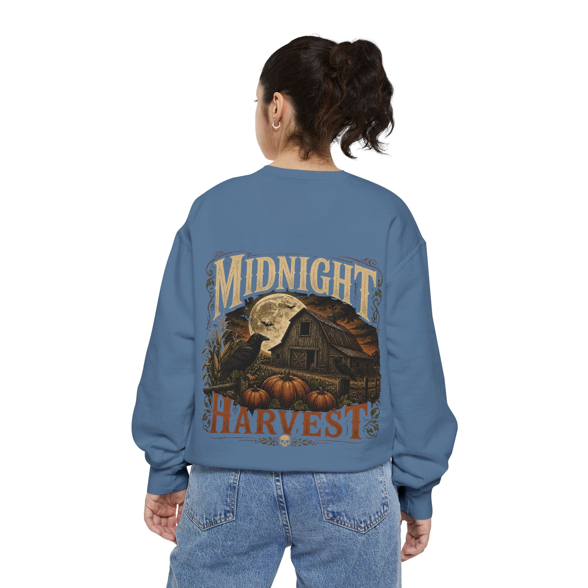 Midnight Harvest Garment-Dyed Crewneck Sweatshirt