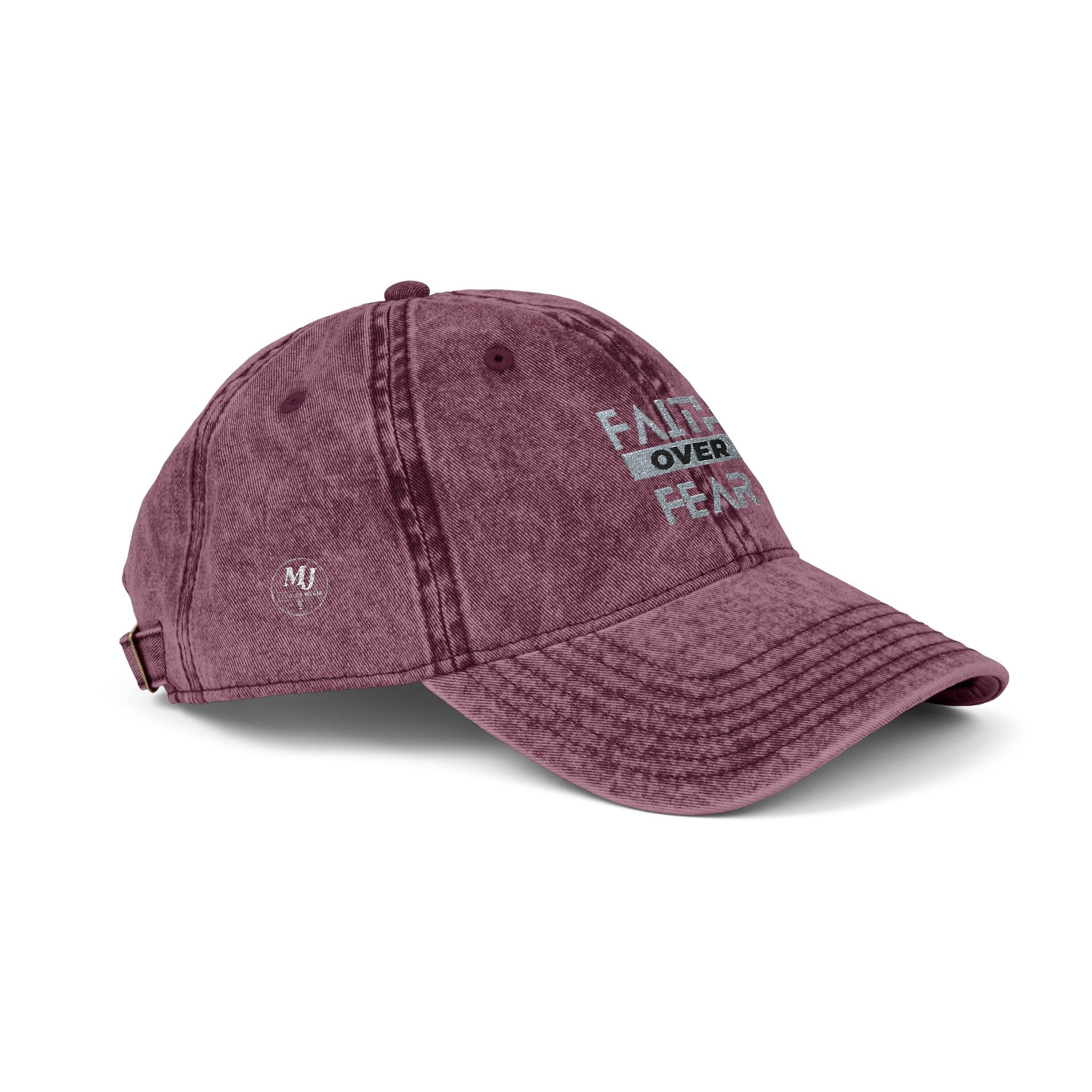 Faith Over Fear Embroidered Vintage Cap