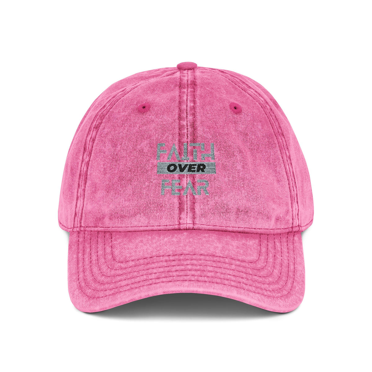 Faith Over Fear Embroidered Vintage Cap