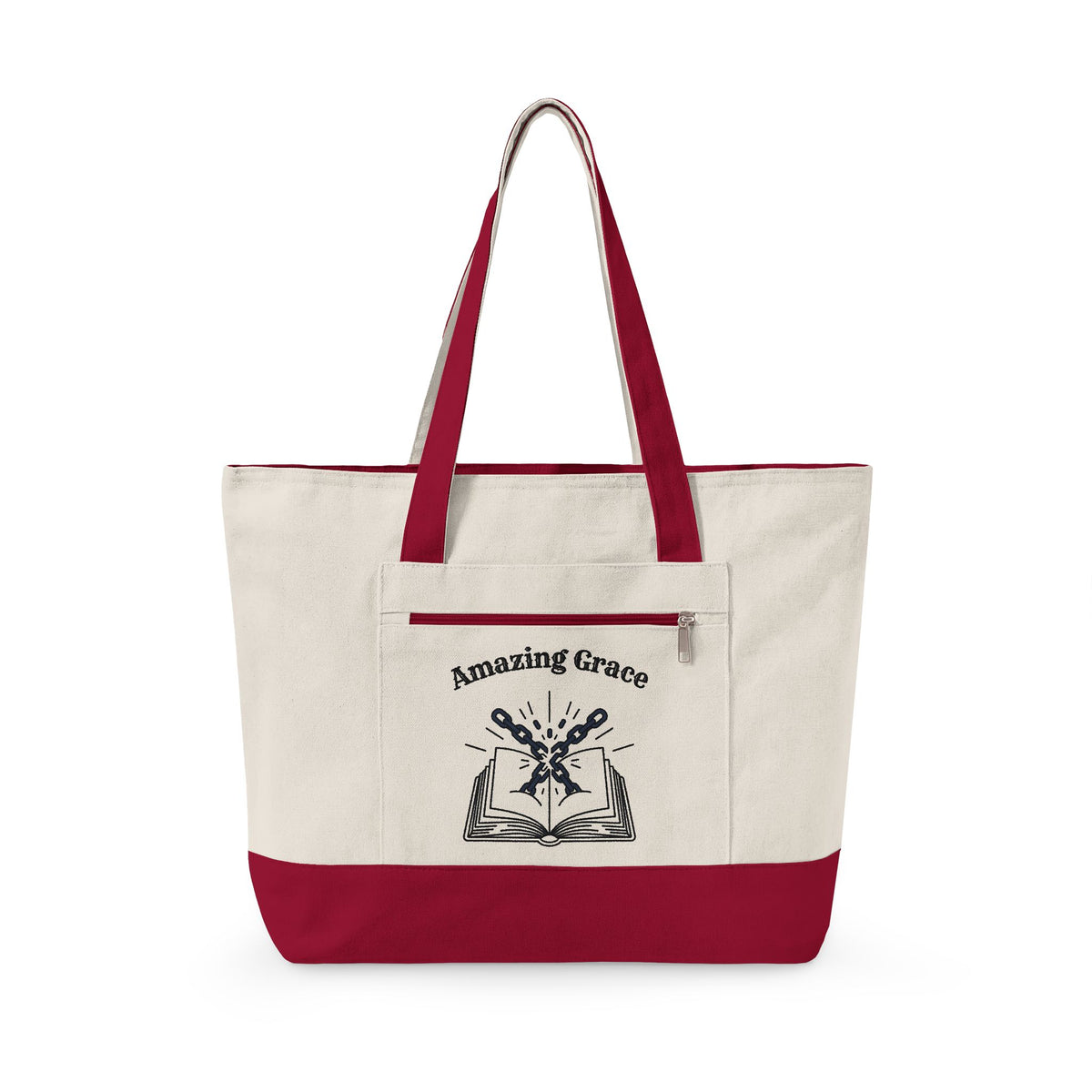 Amazing Grace Heavy Canvas Zippered Tote