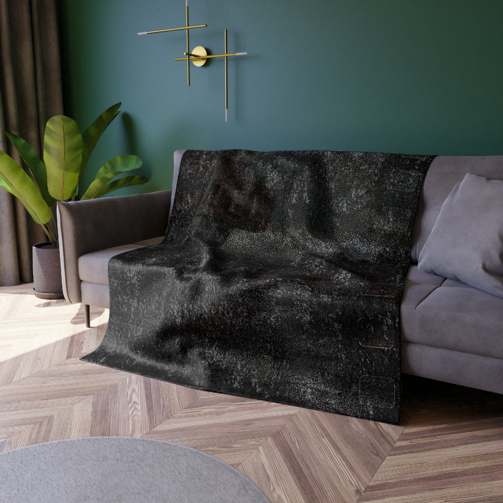 Midnight Motel Crushed Velvet Blanket