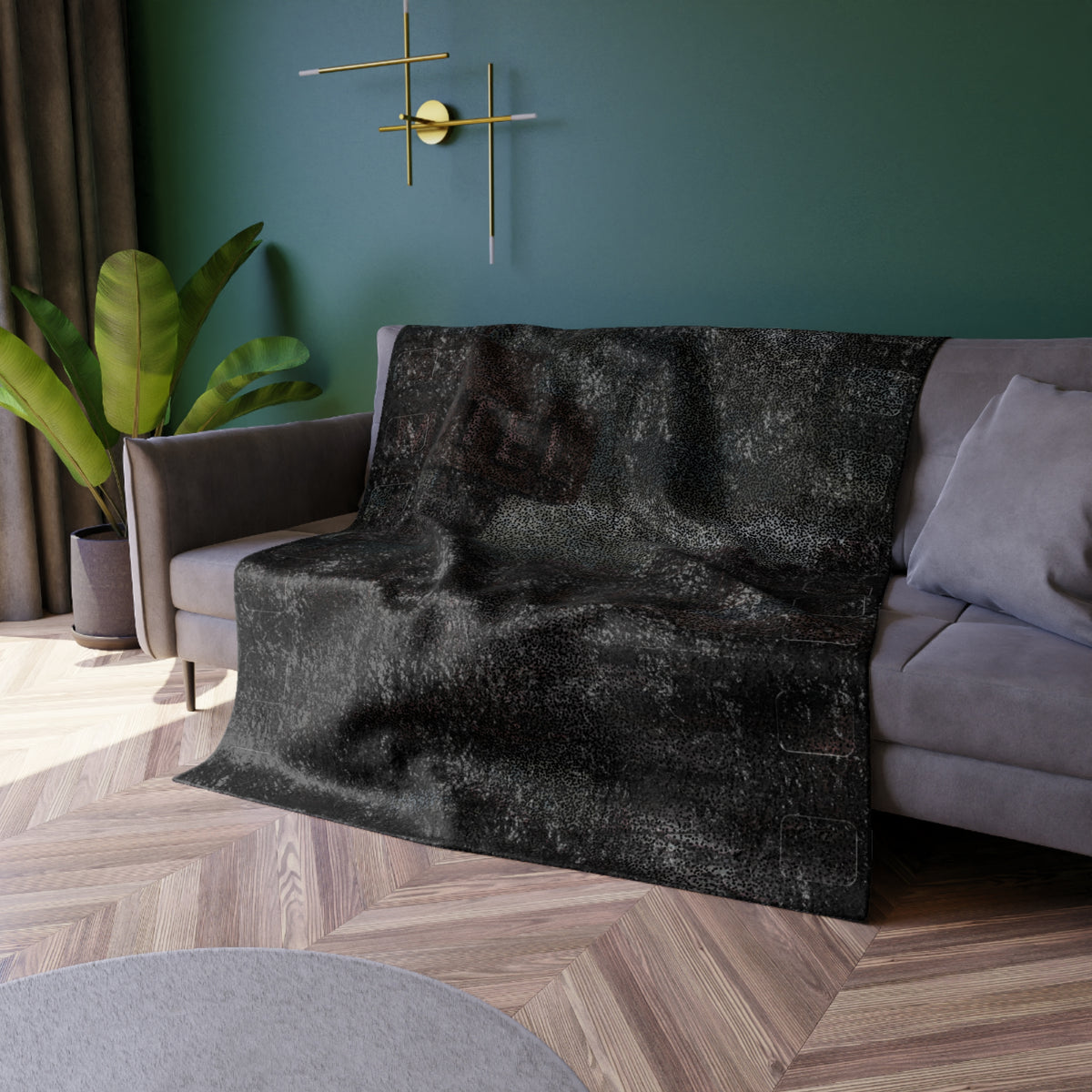 Midnight Motel Crushed Velvet Blanket