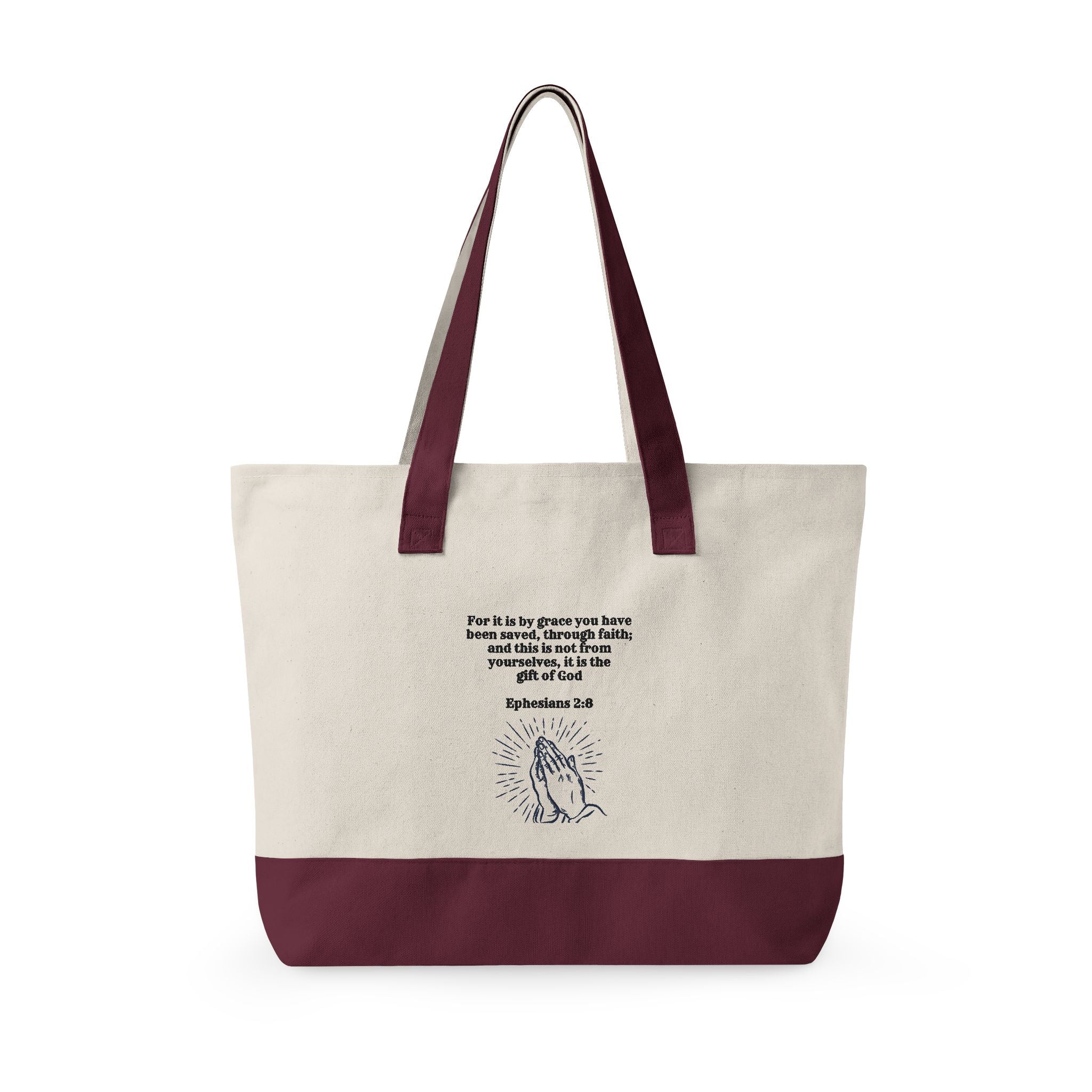 Amazing Grace Heavy Canvas Zippered Tote