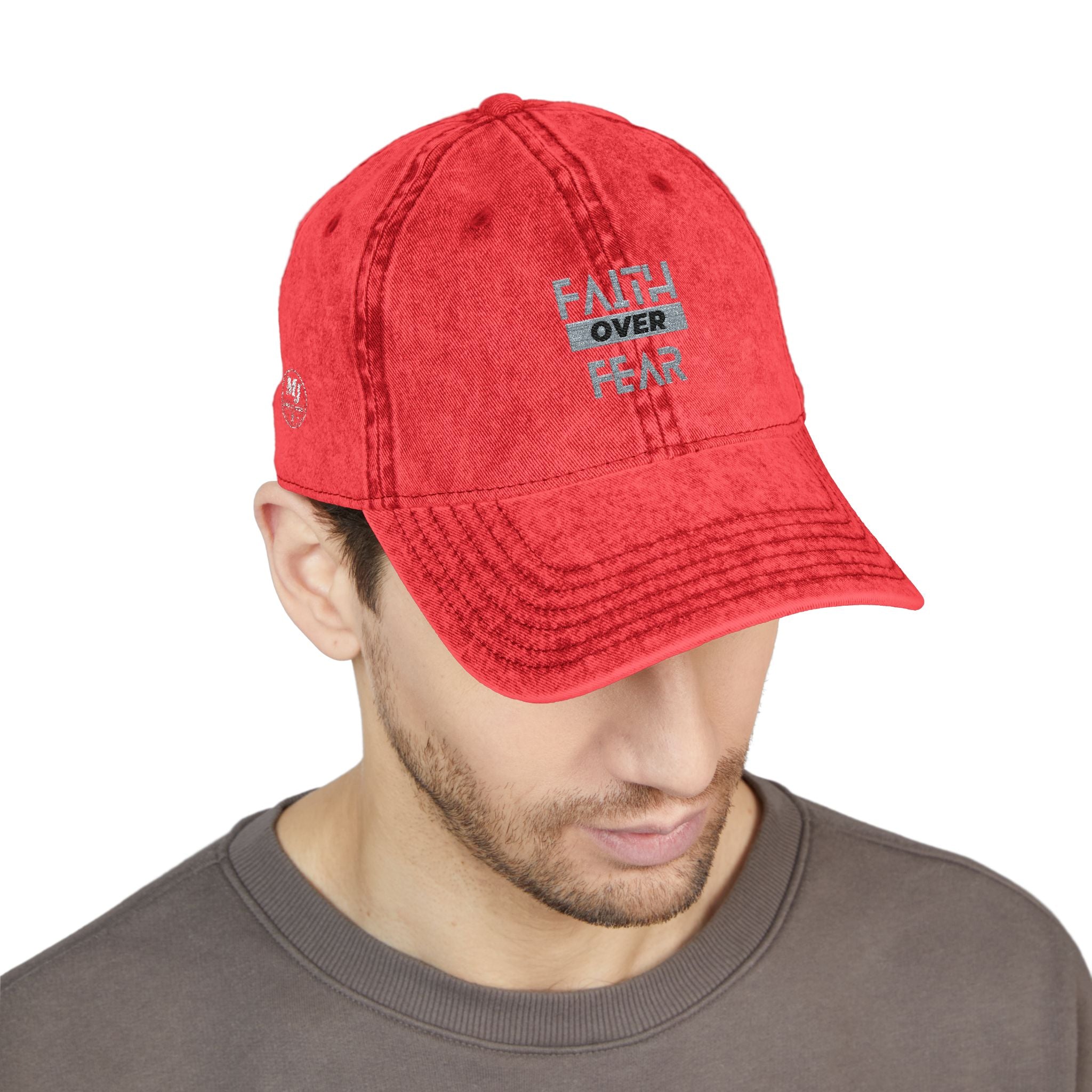 Faith Over Fear Embroidered Vintage Cap
