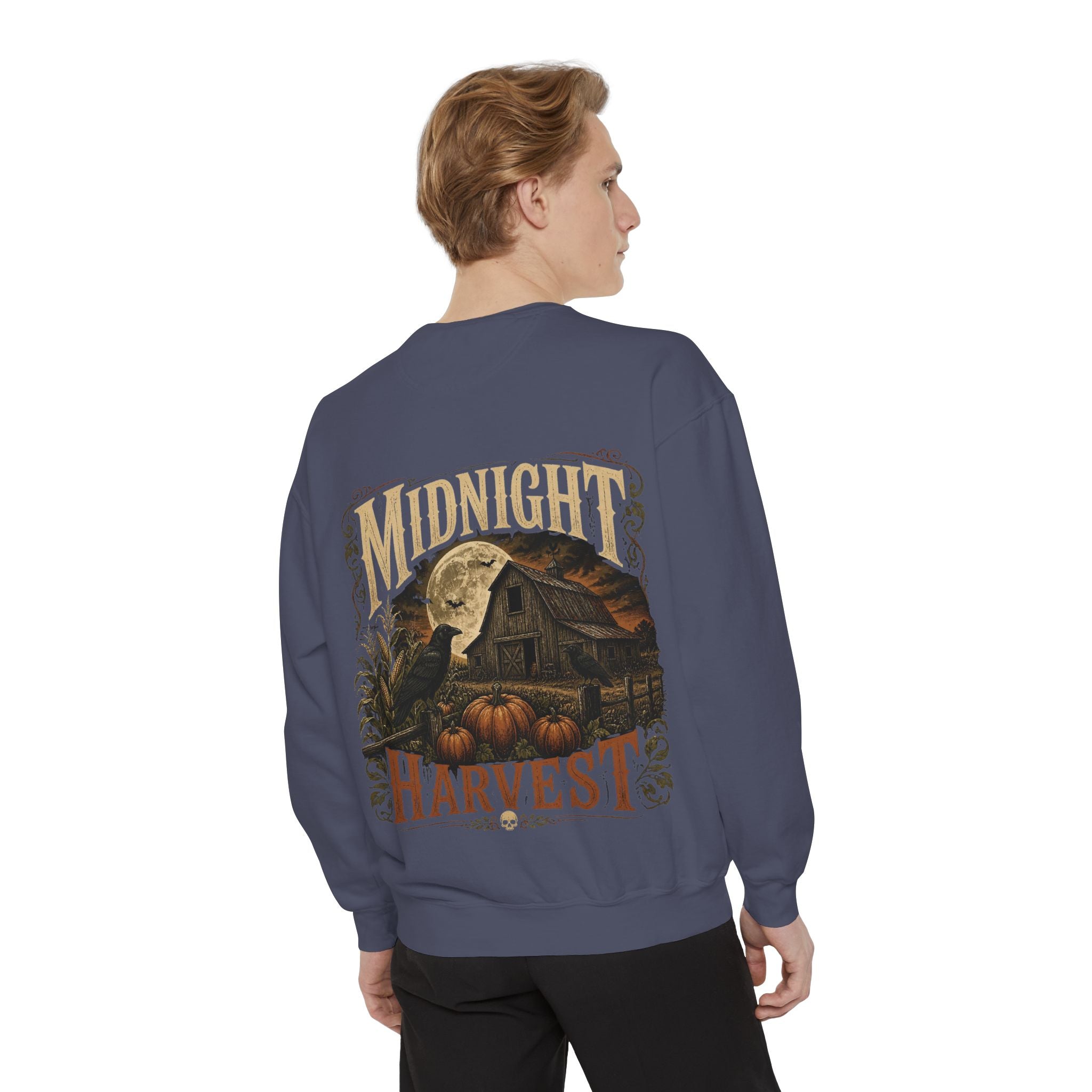 Midnight Harvest Garment-Dyed Crewneck Sweatshirt