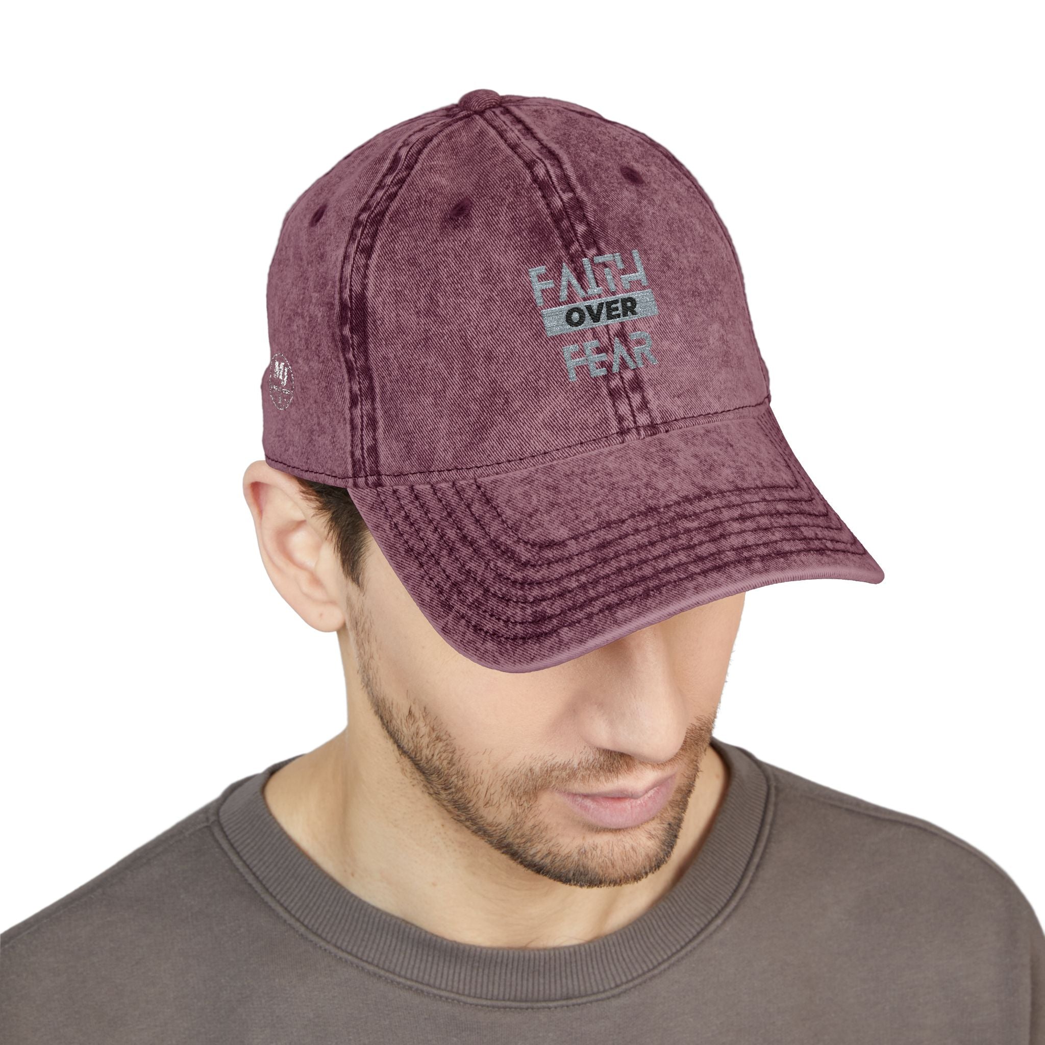 Faith Over Fear Embroidered Vintage Cap
