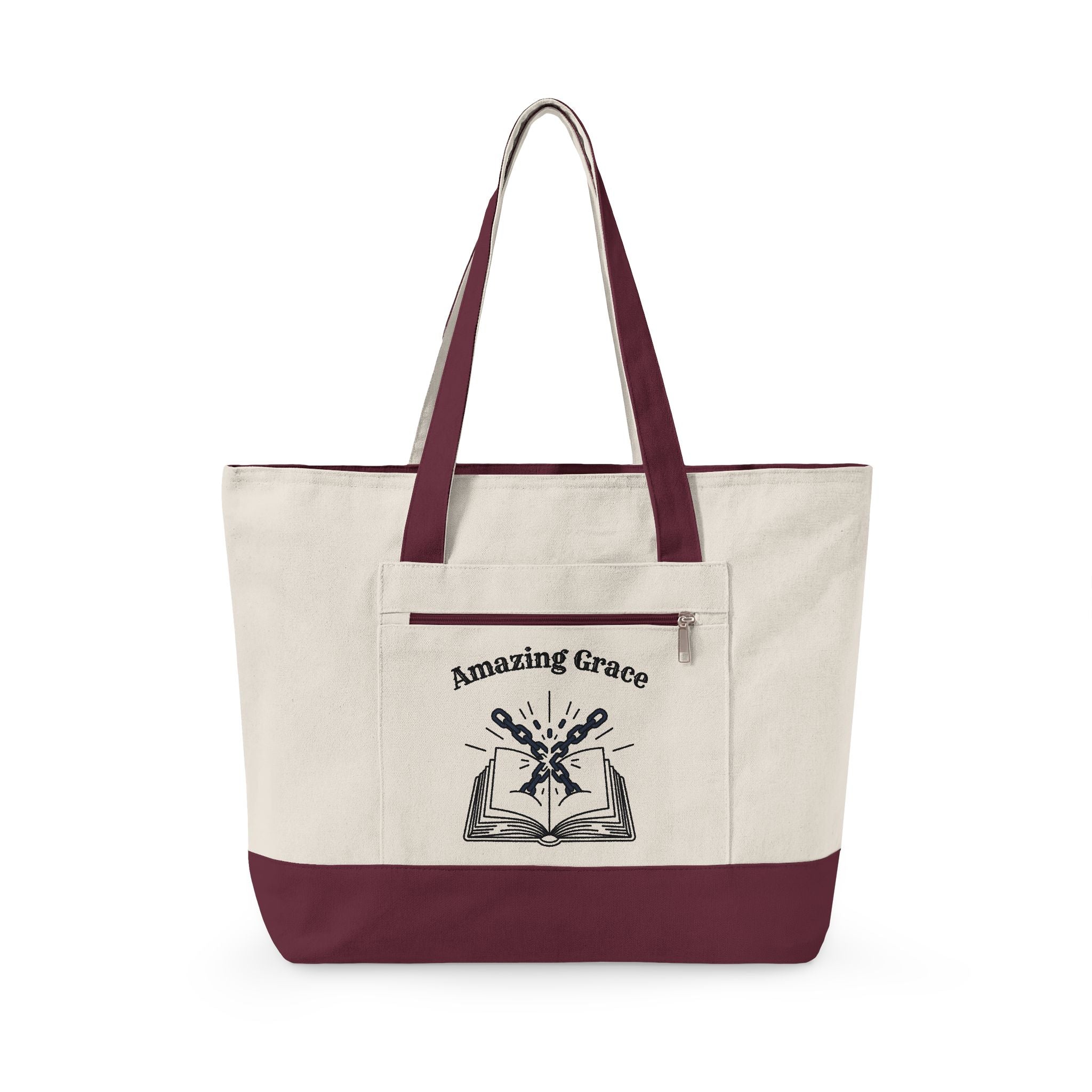 Amazing Grace Heavy Canvas Zippered Tote
